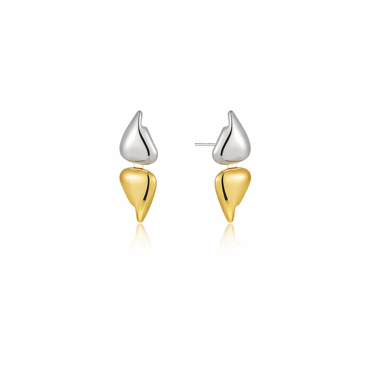 Inaya Two Toned Abstract Fluid Drop Earrings, Aura