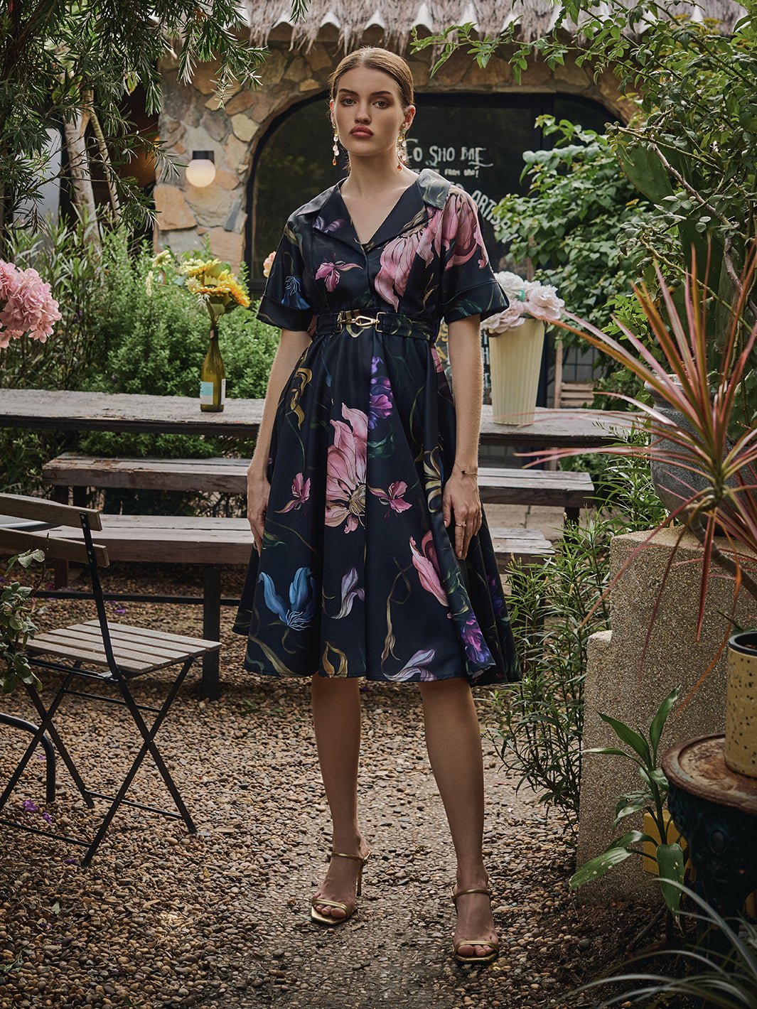 Humphrey Twill Dress With Belt