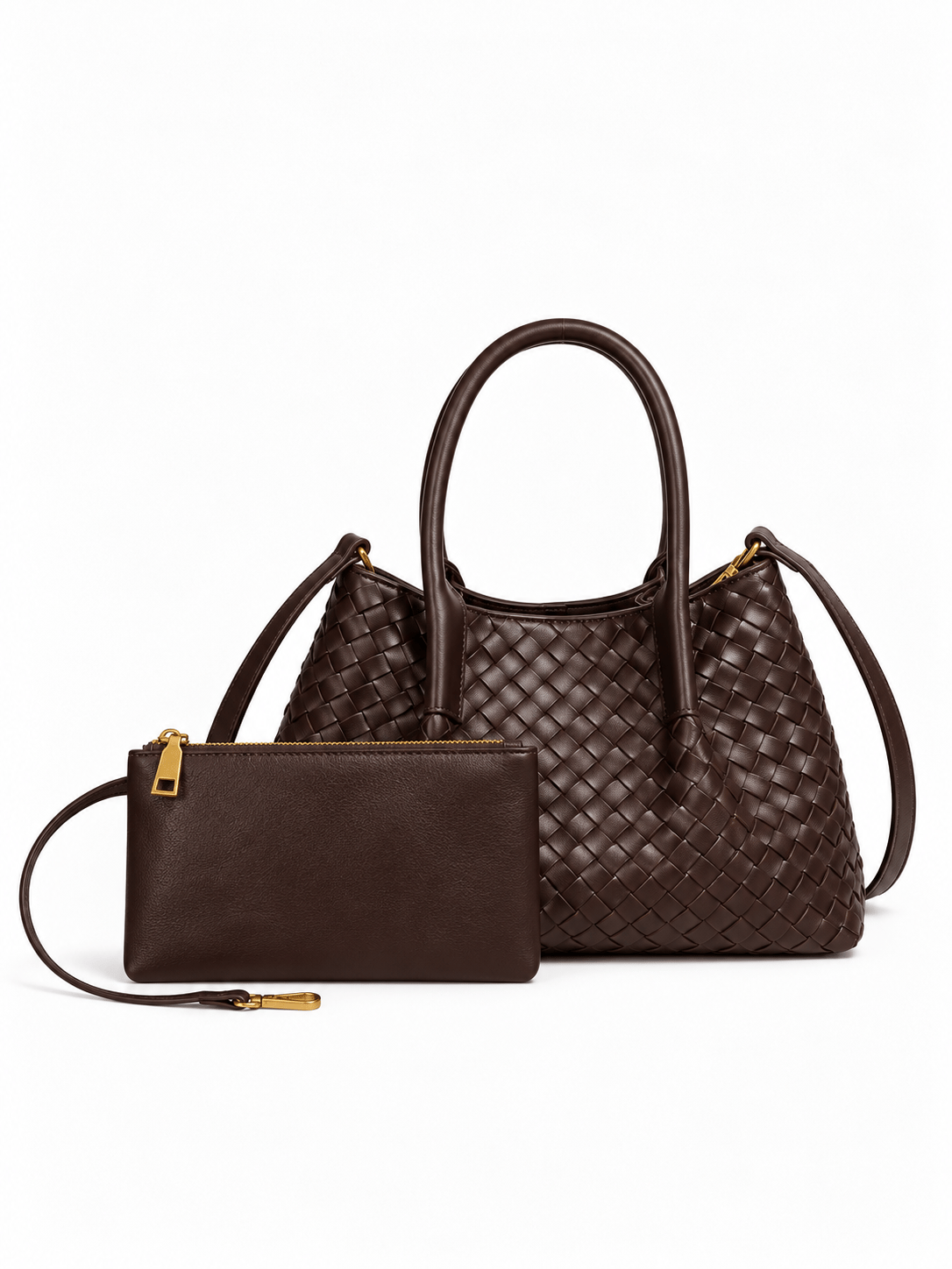 Lena Handwoven Satchel Bag with Pouch