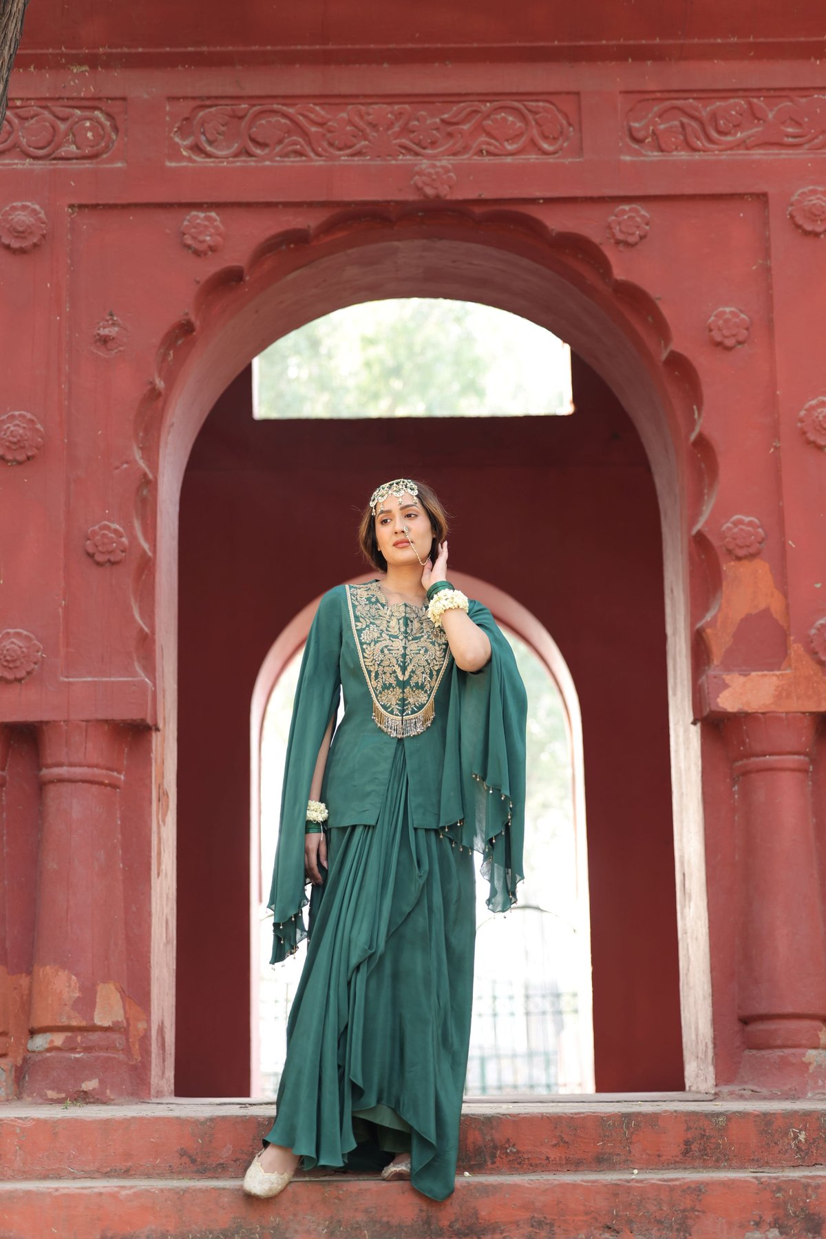 Luxurious Green Jacket Co-Ord Set