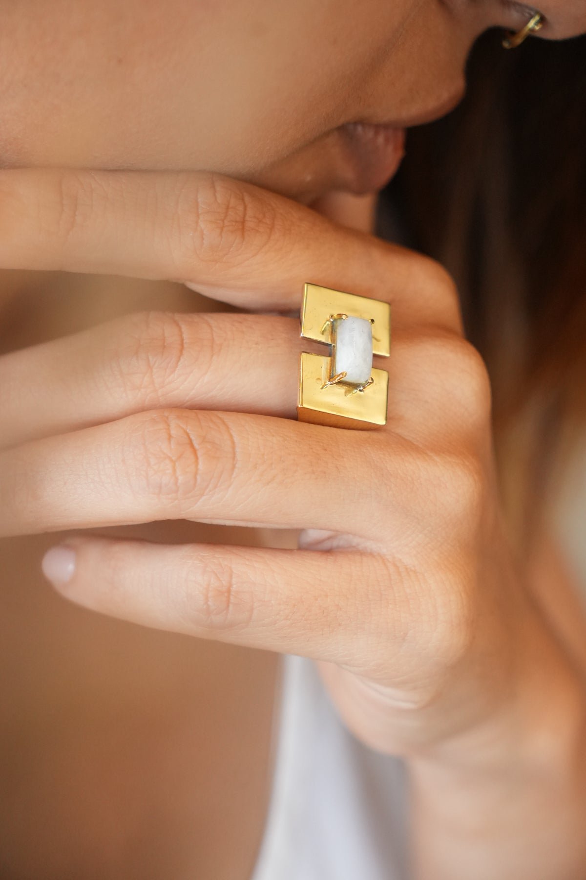 Moon Band Brass Ring