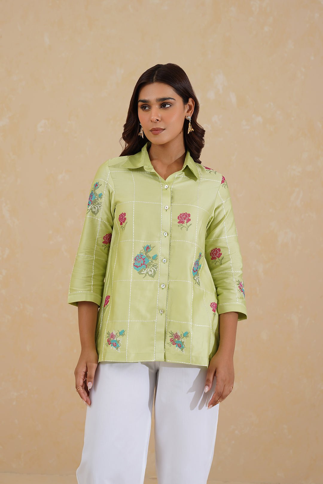 Cross Stitch Embroidered Top