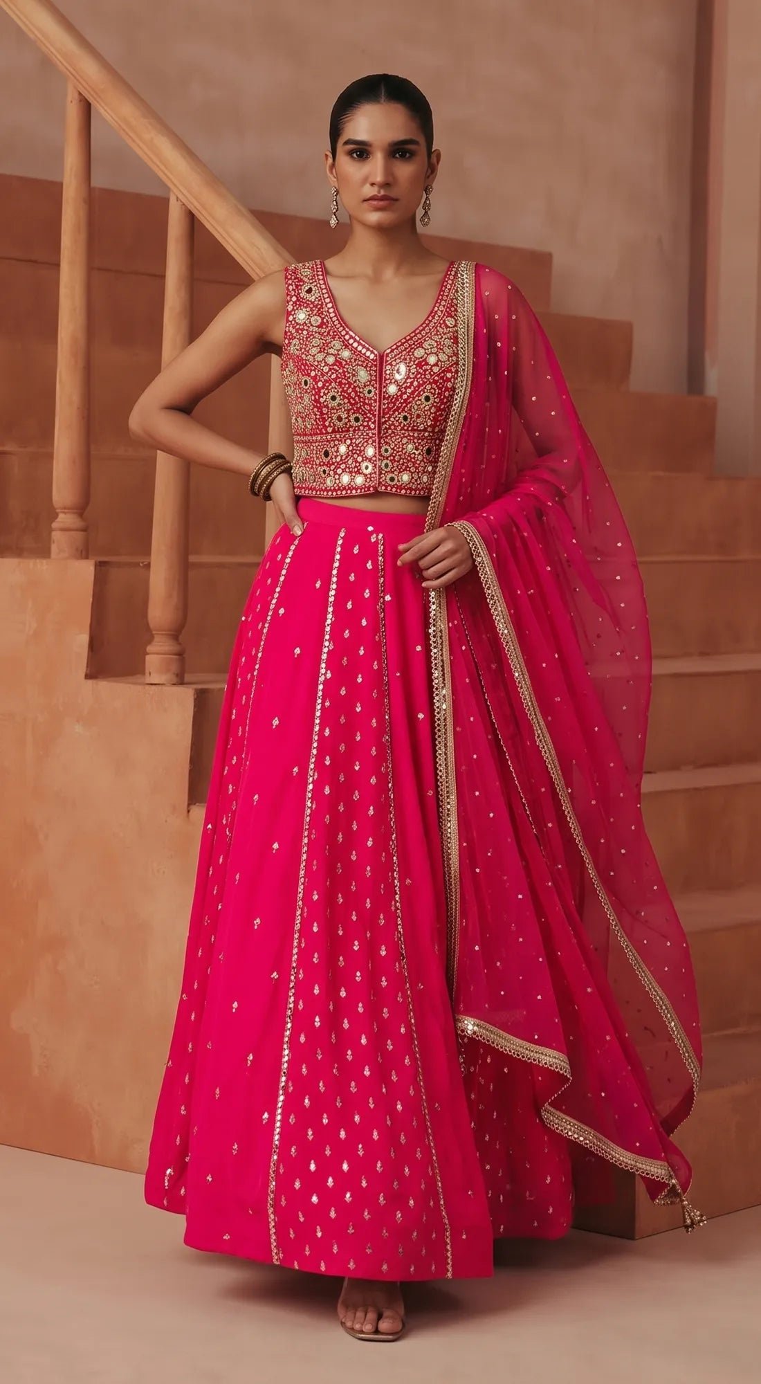 PLR-4596 Embroidered Lehenga Set