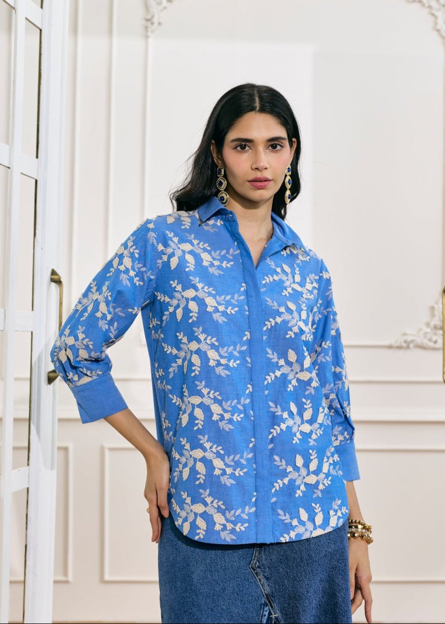 Helena 3D Embroidered Shirt