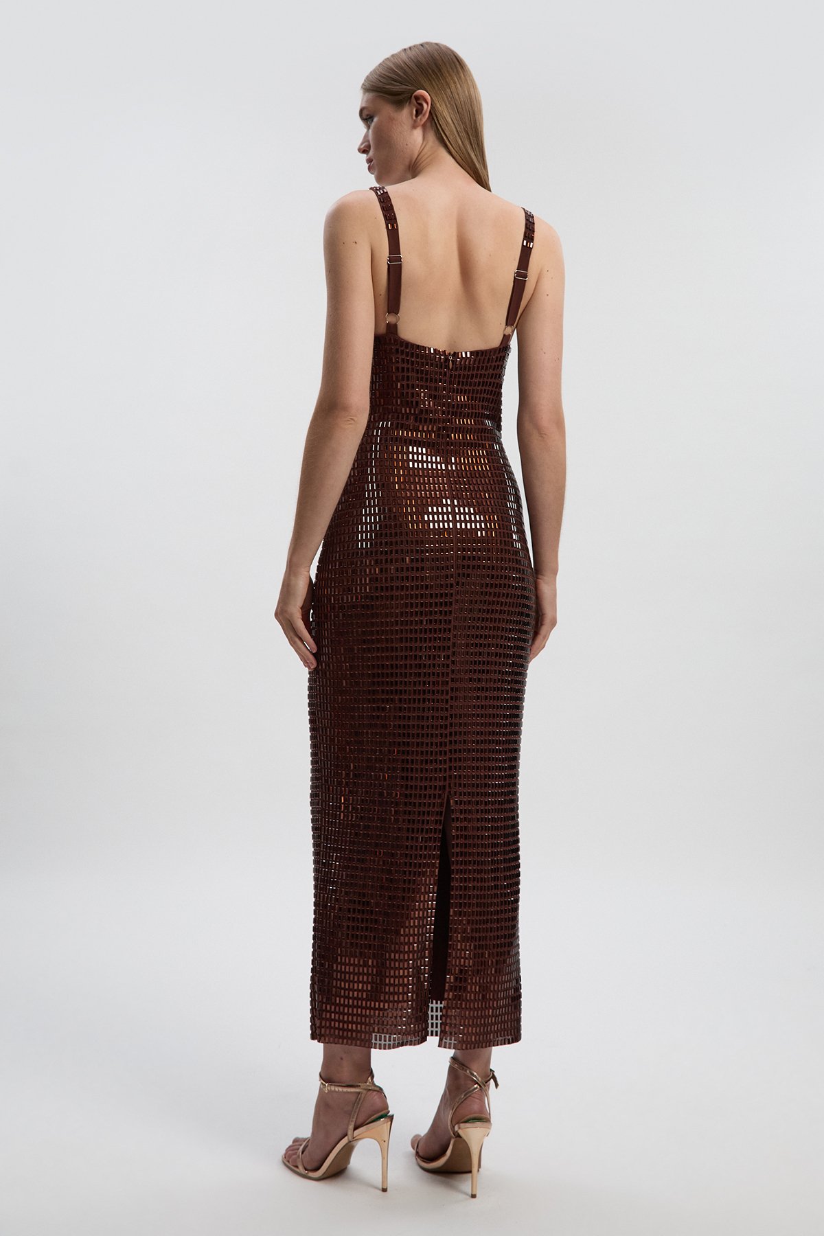 Premium Crystal Embellished Jersey Midi Dress | Coyu Premium Crystal Embellished Jersey Midi Dress | Coyu