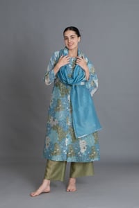 Kurta with Slip, Pant and Scarf