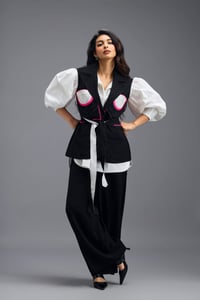 Shirt with Vest, Pant and Belt