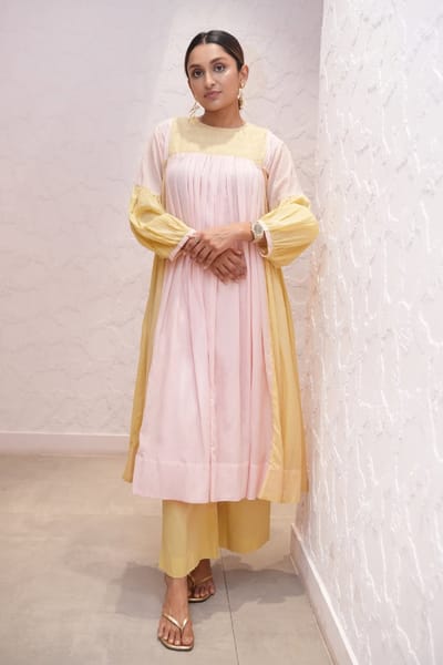 Dusty Citron and Powder Pink A-Line Co-ord Set