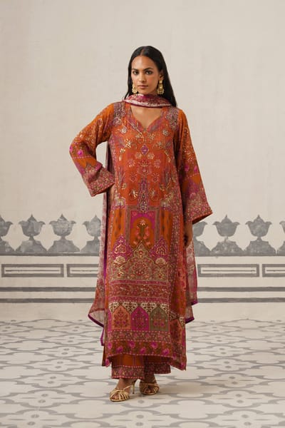 Miraaya Crepe Printed Embroidered Suit Set