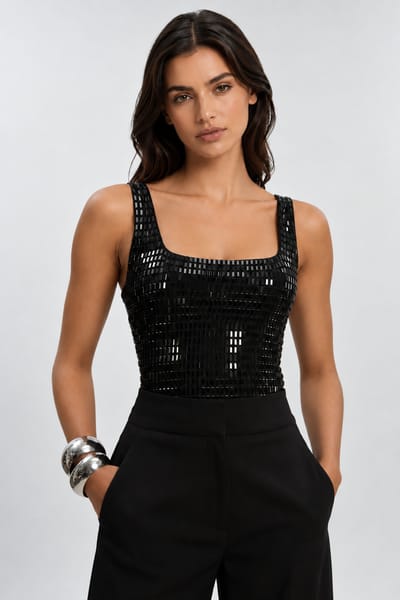 Premium Crystal Embellished Top