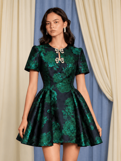 Lili Jacquard Mini Dress