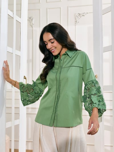 Cher 3D Embroidered Shirt