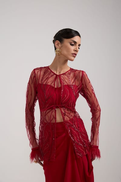 Draped Skirt Set