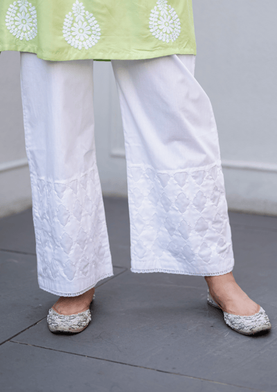 Wabisa Chikankari Straight Palazzo
