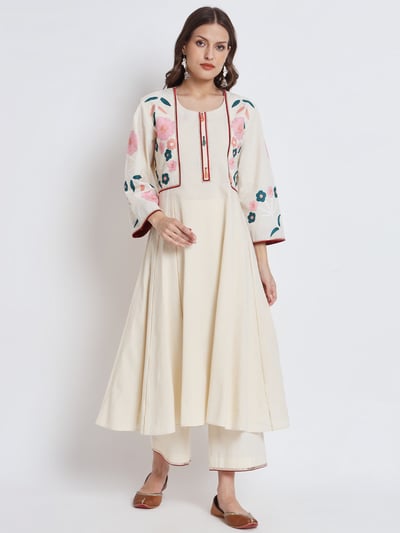 White Organic Cotton Kurta Set