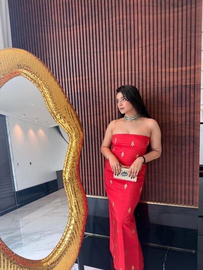 Tomato Red Corset Set