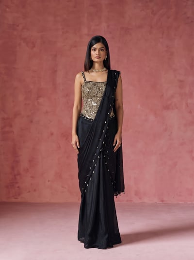 Fiza Drape Saree Set