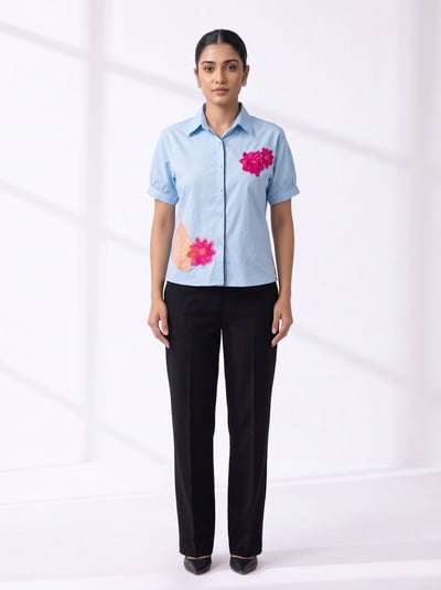 Short-Sleeved Button-Down Shirt