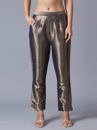 Brocade Diamond Dobby Navy Pant