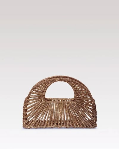 Daphne D Cut Gold Bag
