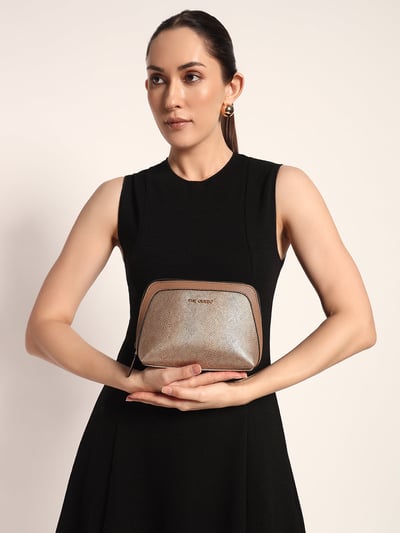 Iconic Pouch - Gold and Tan