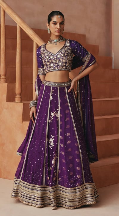 Eclat Embroidered Lehenga Set