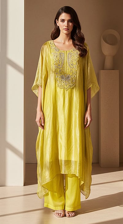 Stillness Embellished Kaftan Set