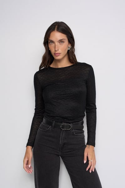 Sparkling Long Sleeve With Inner Top