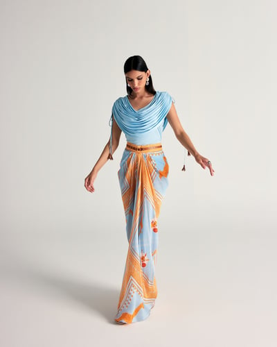 Mahra Drape Skirt Set
