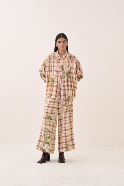 Jaali Rose Pintuck Shirt