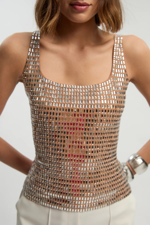Premium Crystal Embellished Top