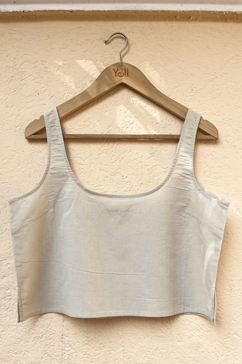 White Linen Square Neck Spaghetti Strap Inner Top