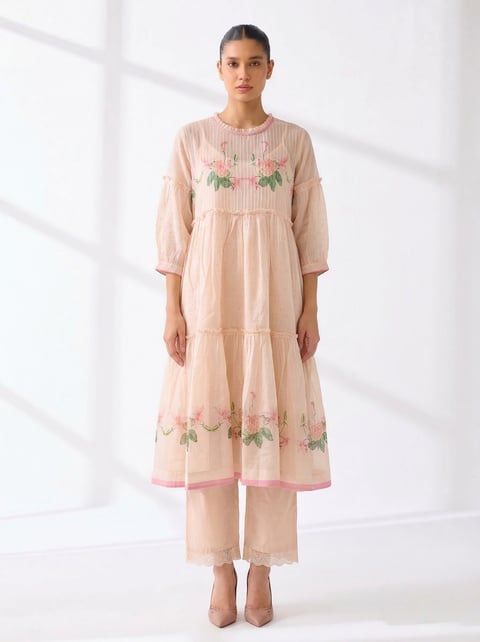 Peach Dust Kota Co-ord Set