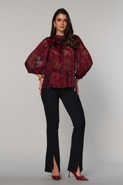 Evelyn Jacquard Top