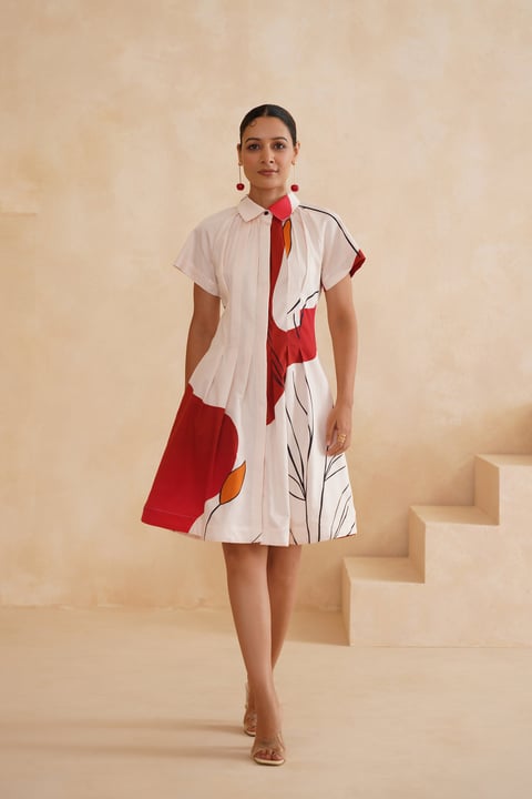 Mahalia Bloom Mini Shirt Dress