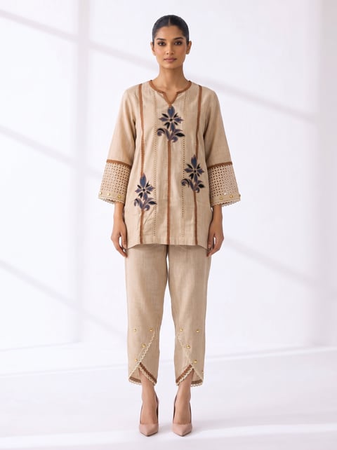Linen Kurta Set
