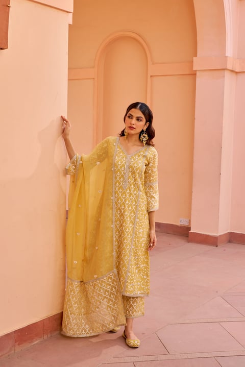 Sajni - A-line Straight Suit Set