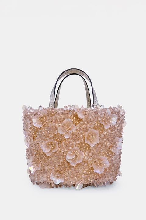 Blush Aurora Luxe Embellished Bag