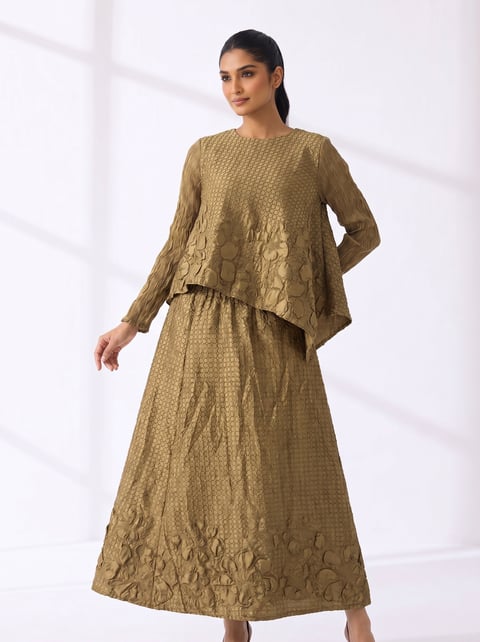 Beige Emmia Skirt Set