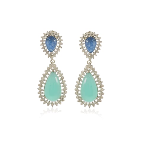 Dual Blue Fall Earrings