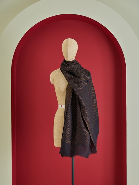 Wool Reversible Zari Stole