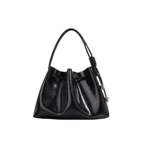 Terra- Ladies Leather Satchel Bag Black