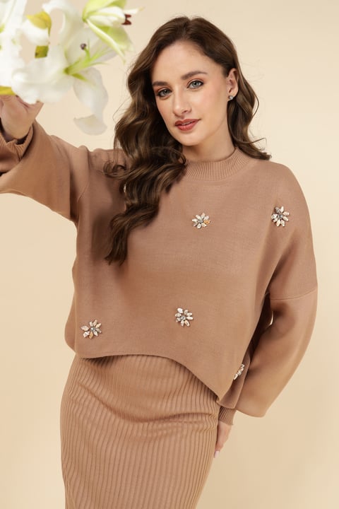 Seashell Embellished Top & Dress Set