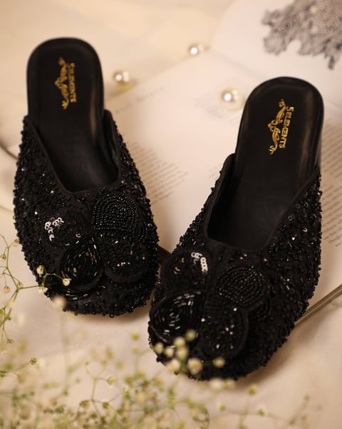 Indrani Black (Mule Heel)