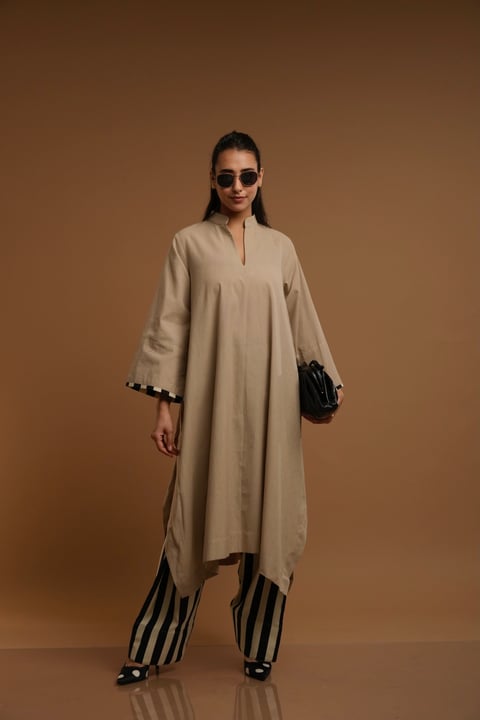 Cappuccino Kurta/Farsi Salwar Set
