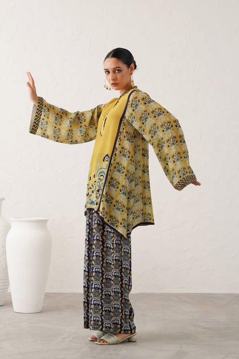 Misted Yellow Crepe Matching Set