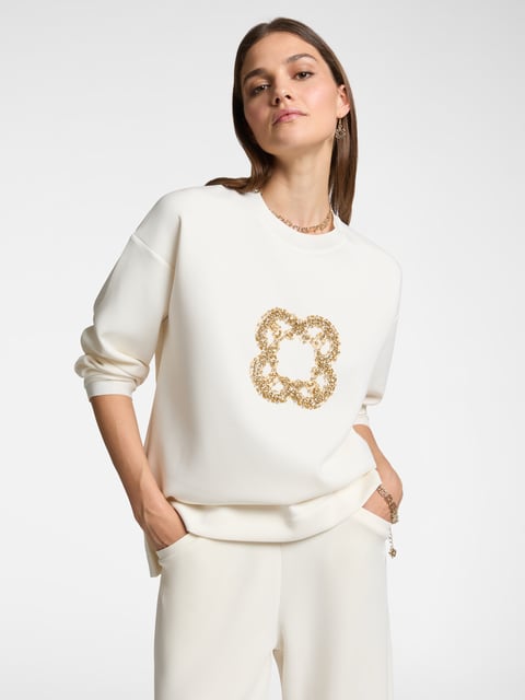 Sweatshirt with maxi Monogram embroidery