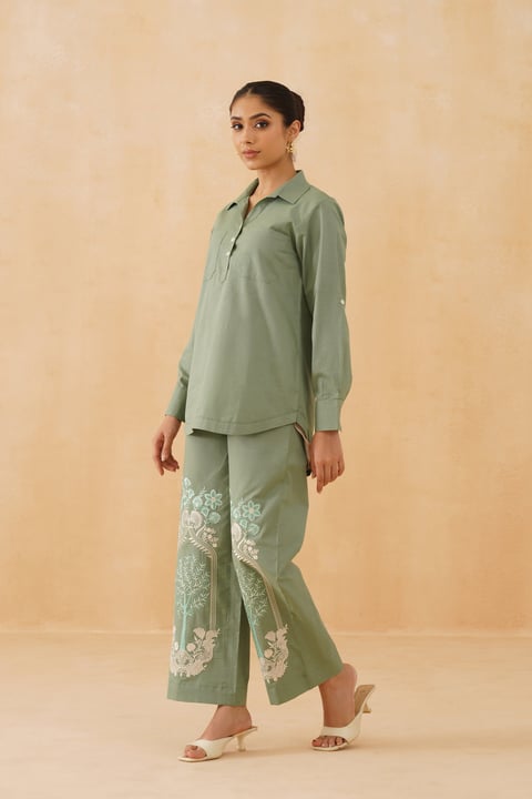 Zyri Cotton Embroidered Matching Set