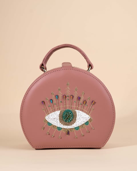 Evil Eye Peach Box Sling