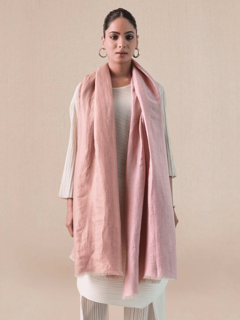 Wool Reversible Zari Stole